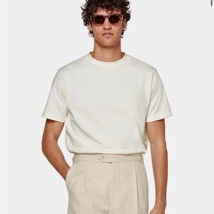 Suitsupply Off-White Crewneck T-Shirt